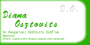 diana osztovits business card